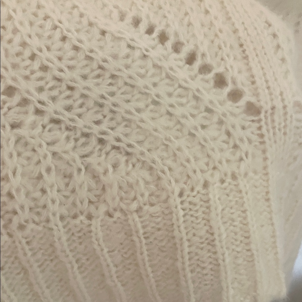 Madewell Cream Knit Sweater | Charley Pullover | Size L - Picture 6 of 6